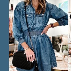 AE Denim Utility Shirt Dress